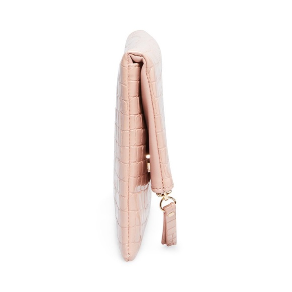 STEVE MADDEN - BPROTECT Crocodile Fold Over Purse Clutch - Picture 3 of 11